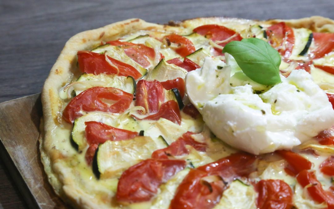 TARTE COURGETTE TOMATE MOZZA